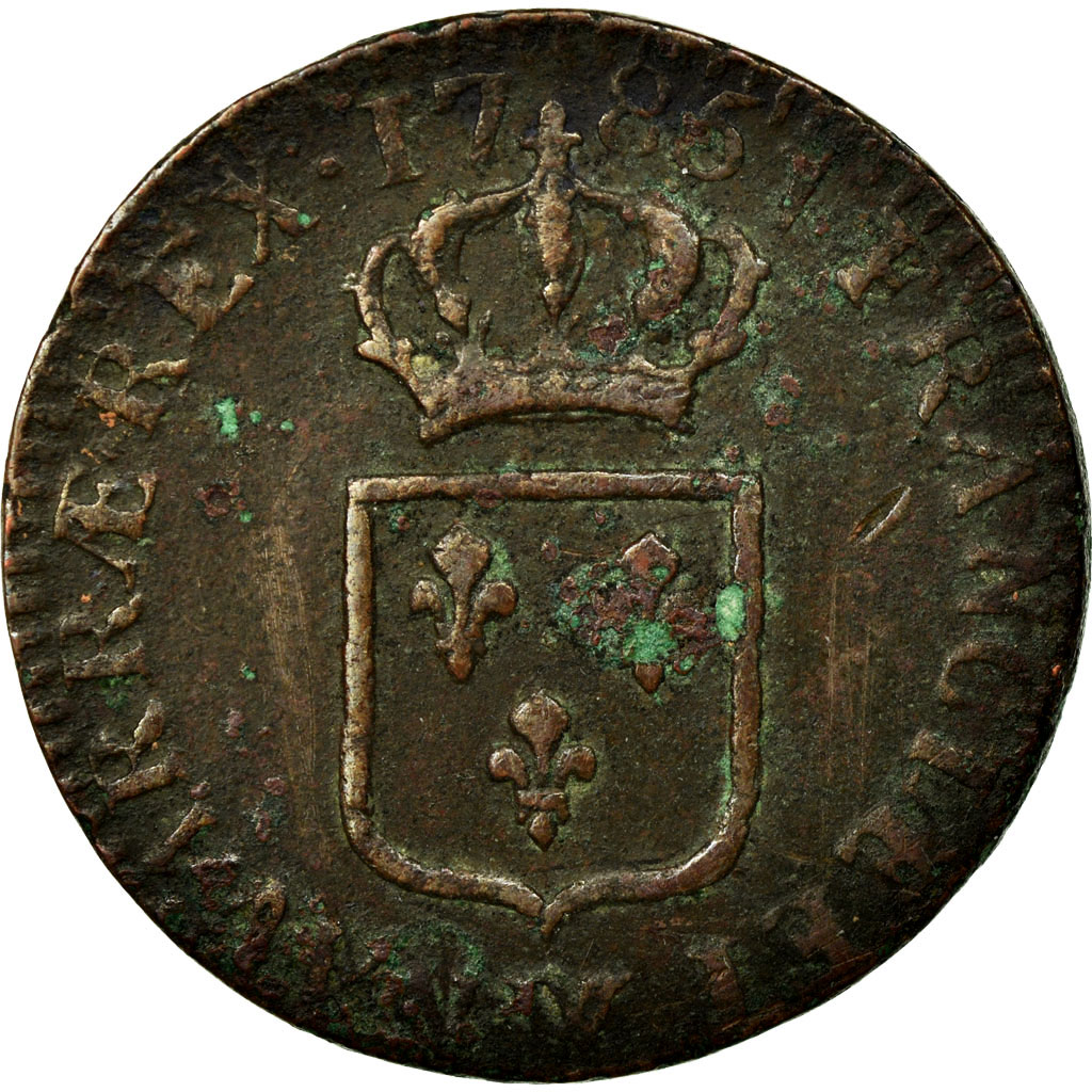 Coin, France, Louis XVI, Sol ou sou, Sol, 1785, Lille, , Copper