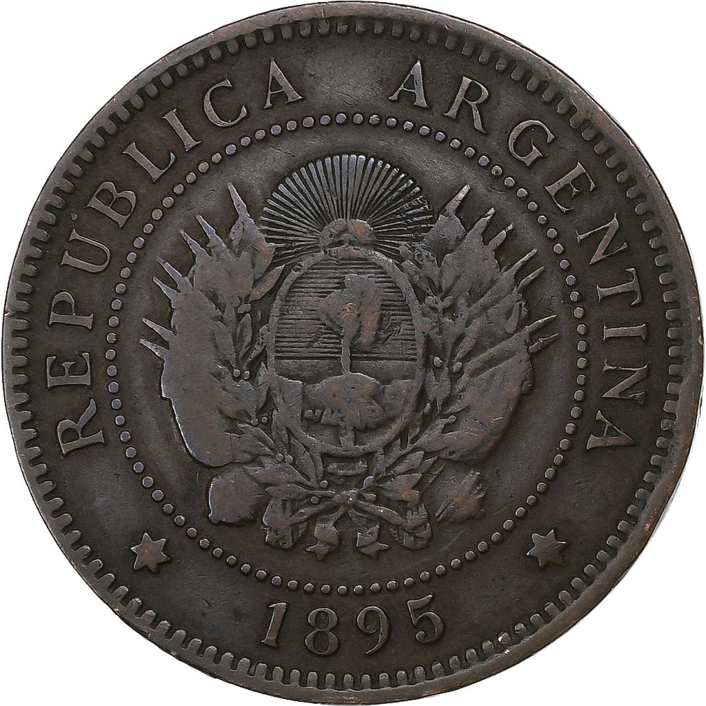 Argentina, Centavo, 1895, Bronze, , KM:32