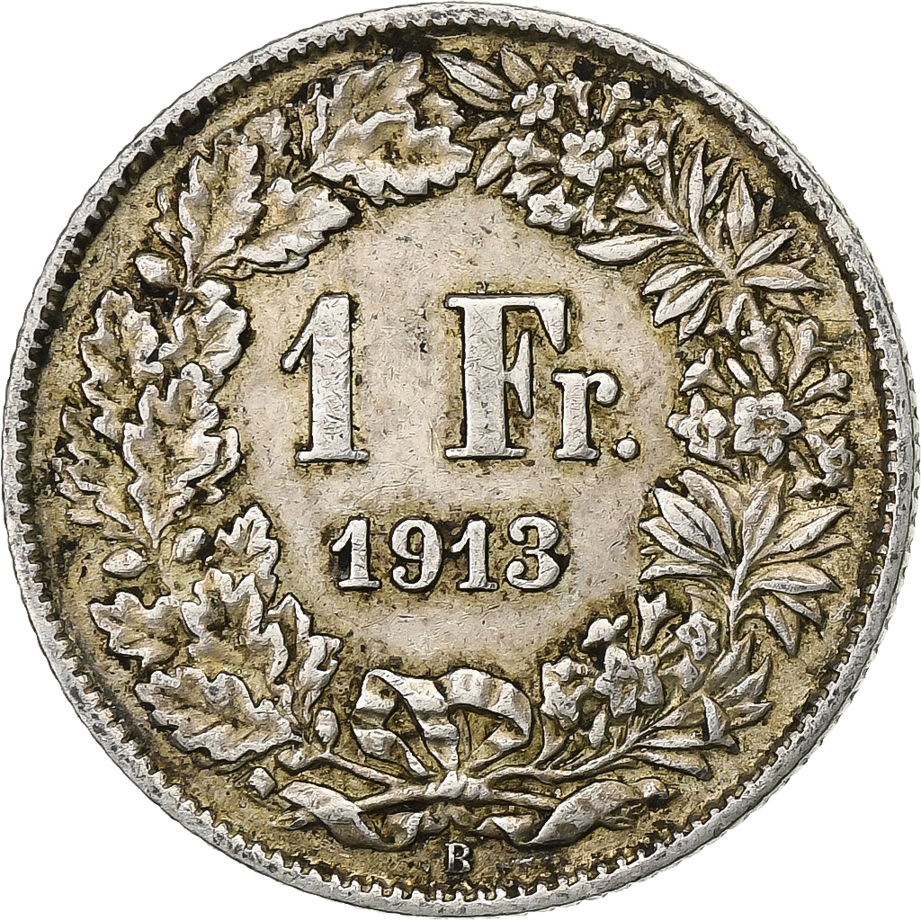 Switzerland, Franc, 1913, Bern, Silver, , KM:24