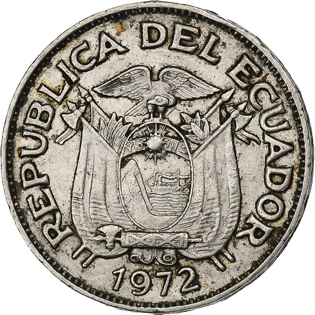 Ecuador, 20 Centavos, 1972, Nickel Clad Steel, , KM:77.1c
