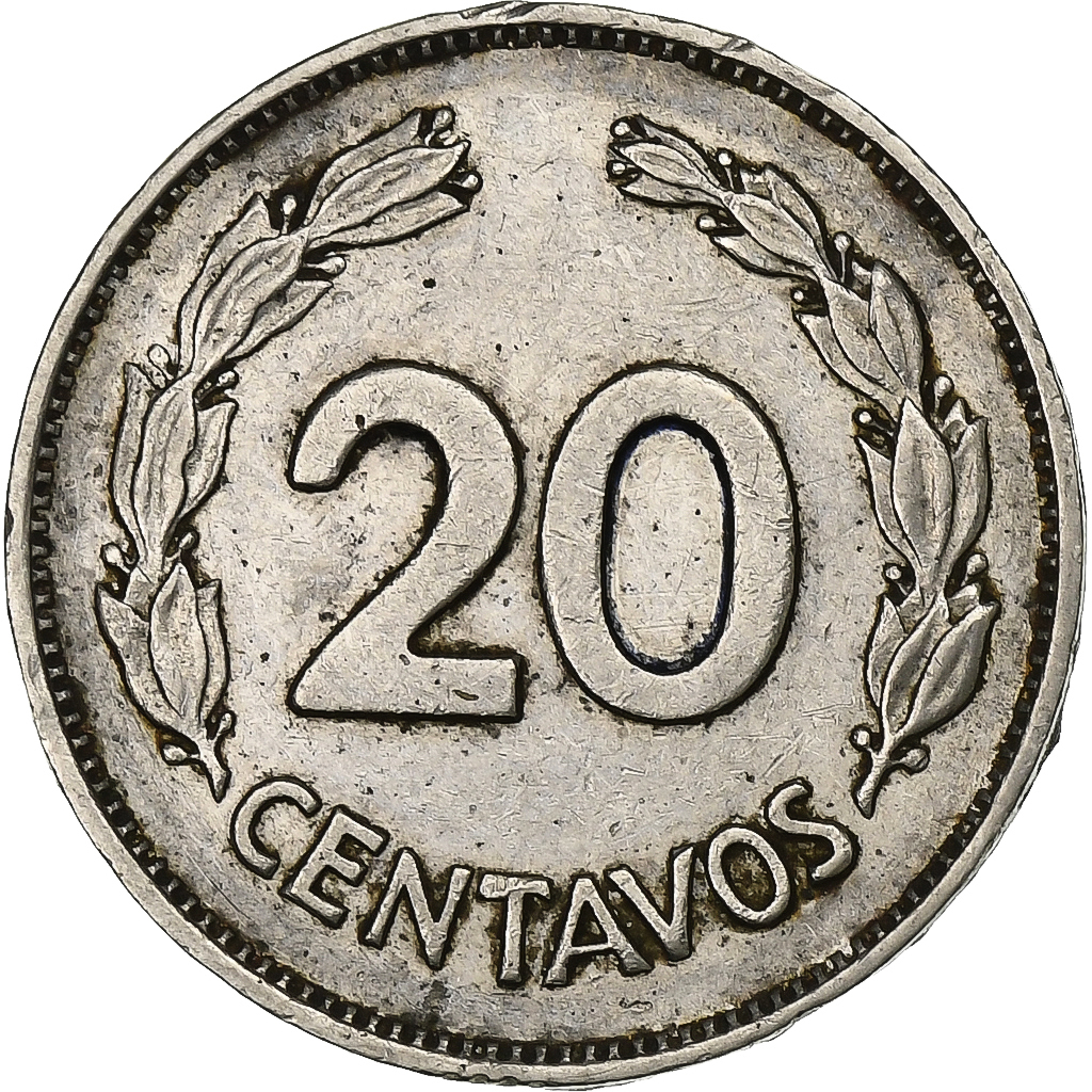Ecuador, 20 Centavos, 1972, Nickel Clad Steel, , KM:77.1c