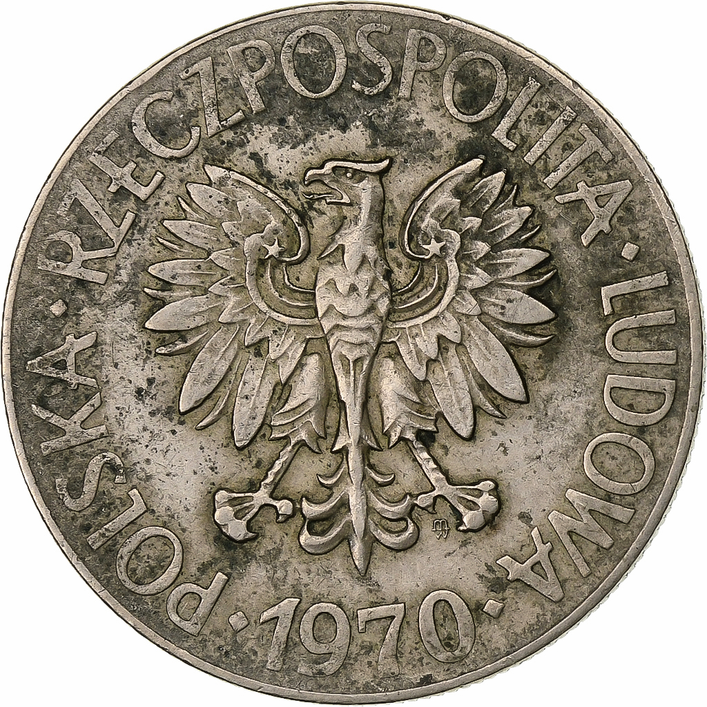 Poland, 10 Zlotych, 1970, Warsaw, Copper-nickel, , KM:50a