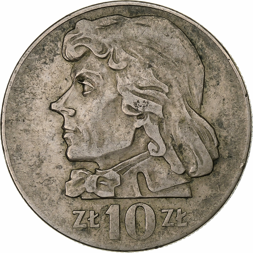 Poland, 10 Zlotych, 1970, Warsaw, Copper-nickel, , KM:50a