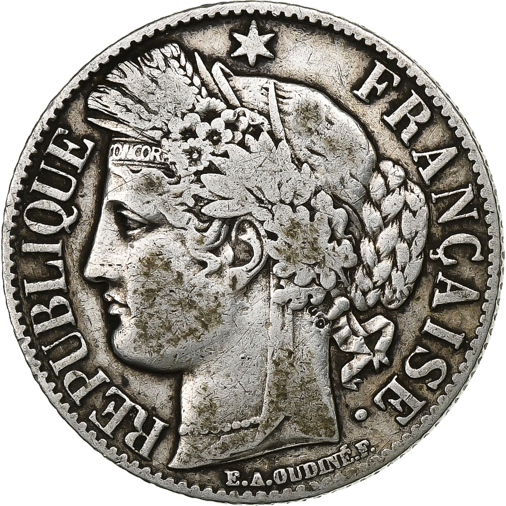 France, Franc, Cérès, 1887, Paris, Silver, , Gadoury:465a, KM:822.1