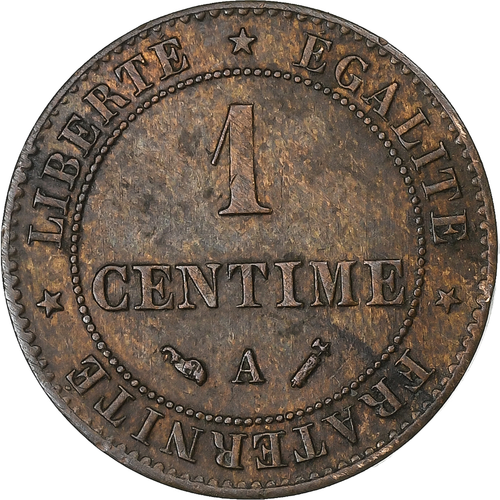 France, Centime, Cérès, 1892, Paris, Bronze, , Gadoury:88, KM:826.1