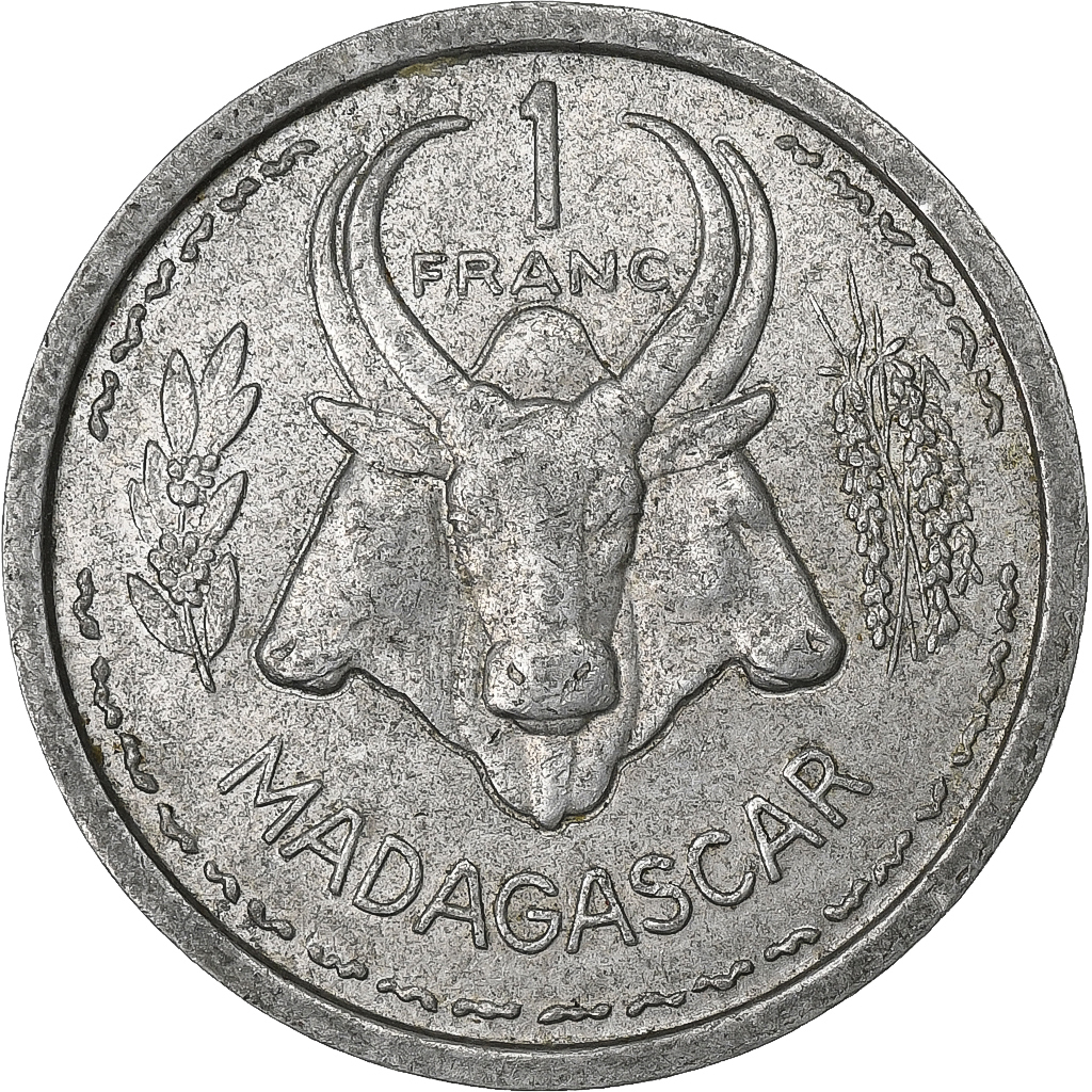 Madagascar, Franc, 1948, Paris, Aluminum, , Lecompte:98, KM:3