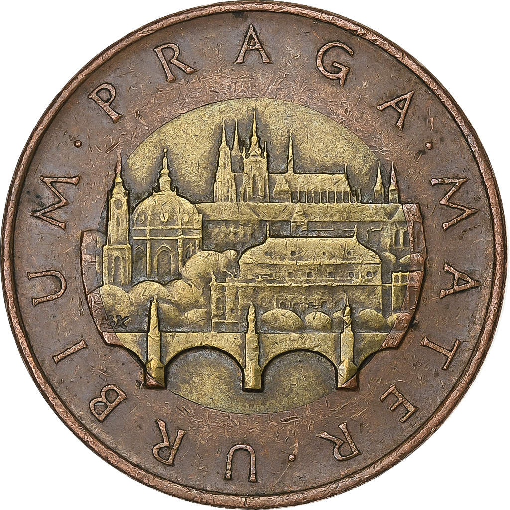 Czech Republic, 50 Korun, 1993, Bi-Metallic, , KM:1