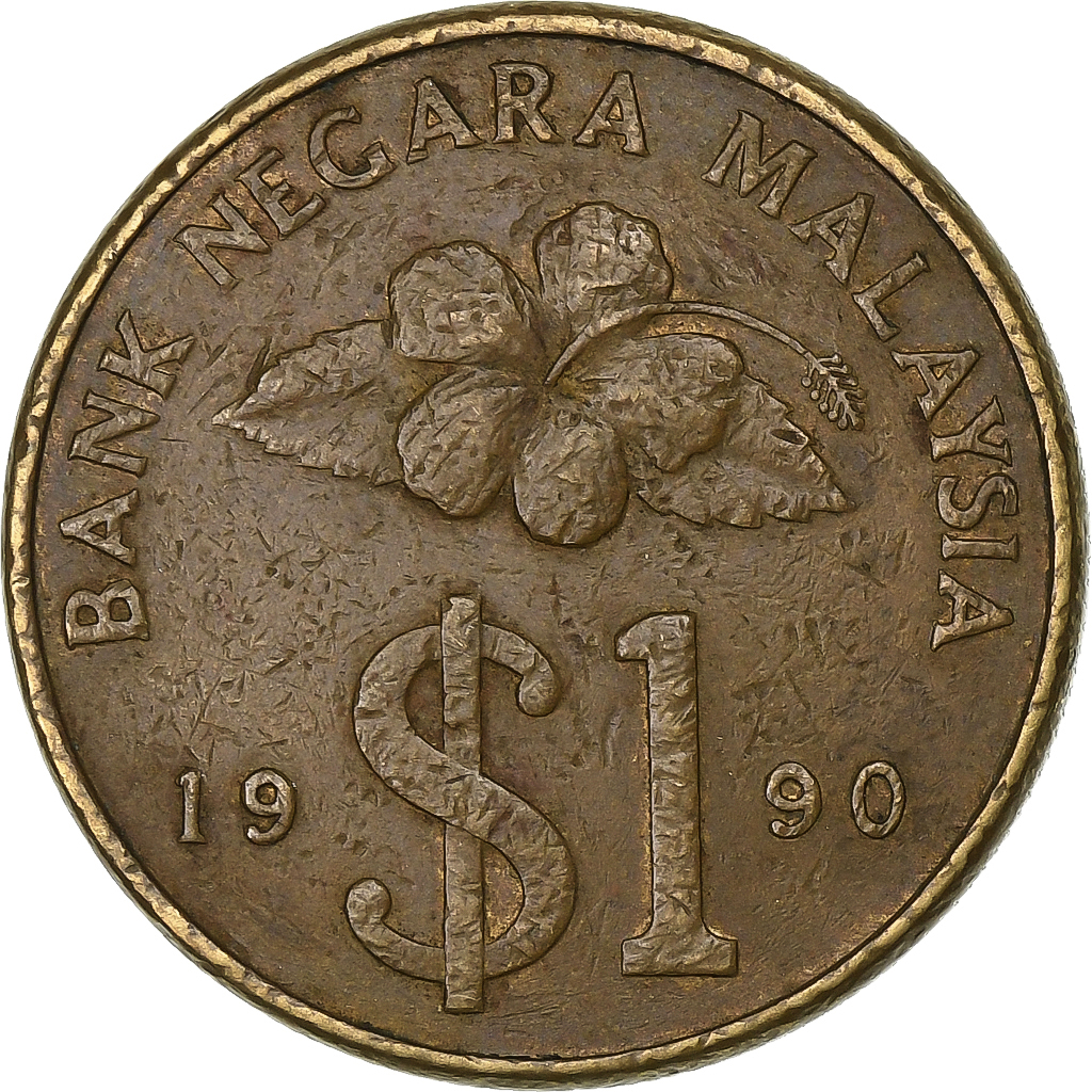 Malaysia, Ringgit, 1990, Aluminum-Bronze, , KM:54