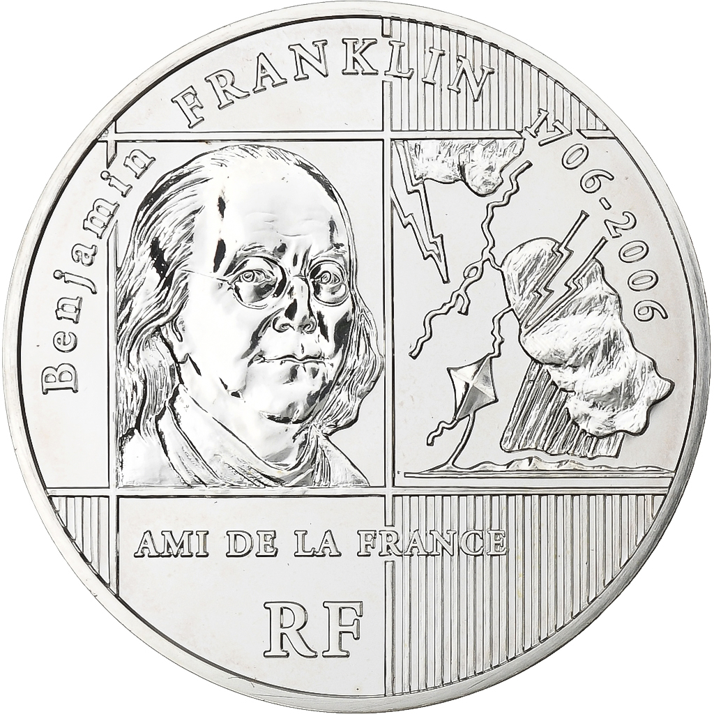 France, 1/4 Euro, Benjamin Franklin, 2006, Paris, Silver, , KM:1442