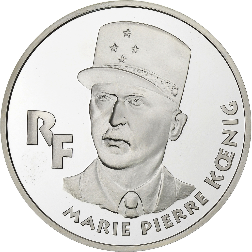 France, 100 Francs, Maréchal Koenig, 1994, Paris, Silver, MS, KM:1040