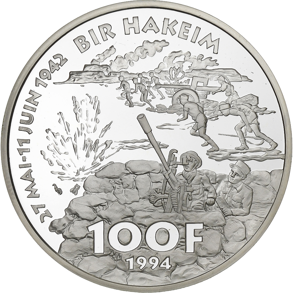 France, 100 Francs, Maréchal Koenig, 1994, Paris, Silver, MS, KM:1040