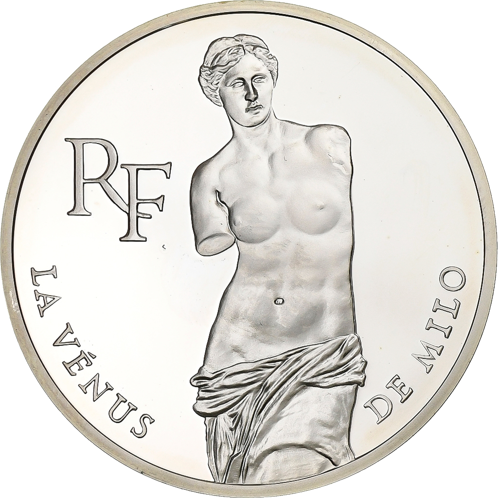 France, 100 Francs, Bicentenaire du Musée du Louvre, 1993, Paris, Silver