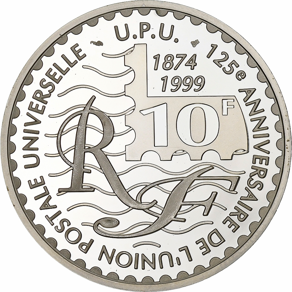 France, 10 Francs, (1999), Paris, 150e Anniversaire du Premier Timbre Poste