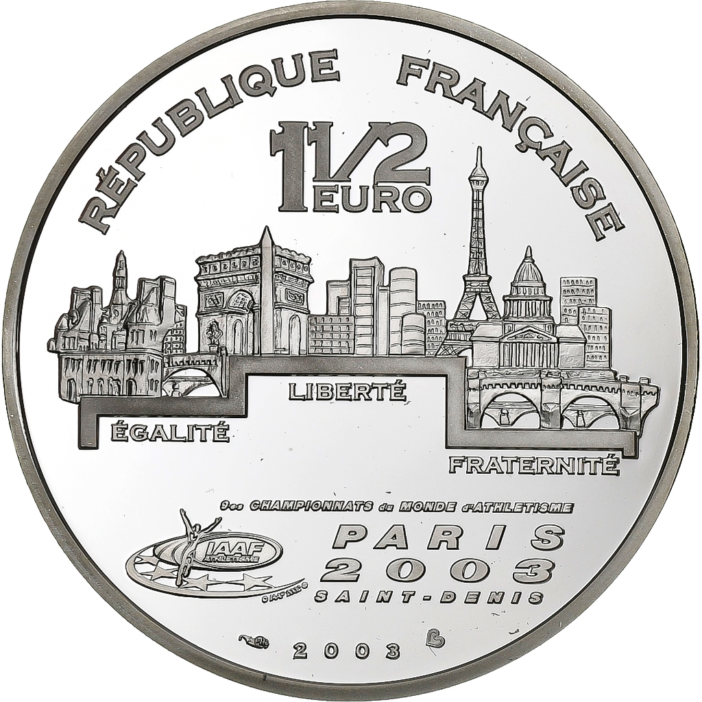 France, 1-1/2 Euro, Championnat du Monde d'Athlétisme Saint-Denis, 2003, Paris
