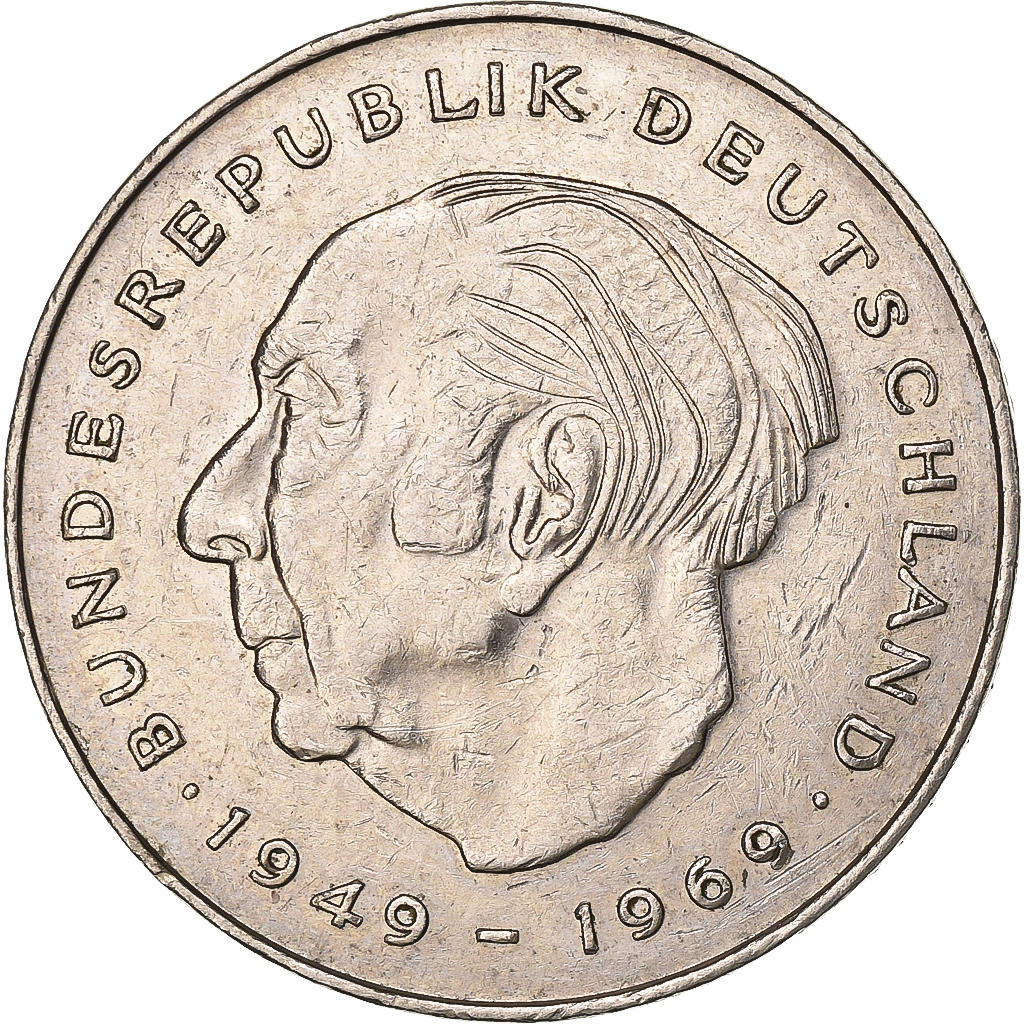 Federal Republic of Germany, 2 Mark, 1987, Karlsruhe, Copper-Nickel Clad Nickel