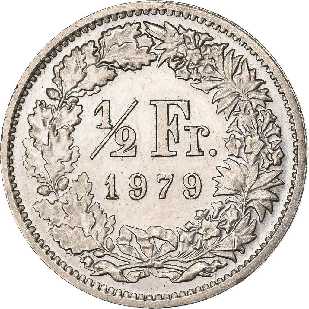 Switzerland, 1/2 Franc, 1979, Bern, Copper-nickel, , KM:23a.1