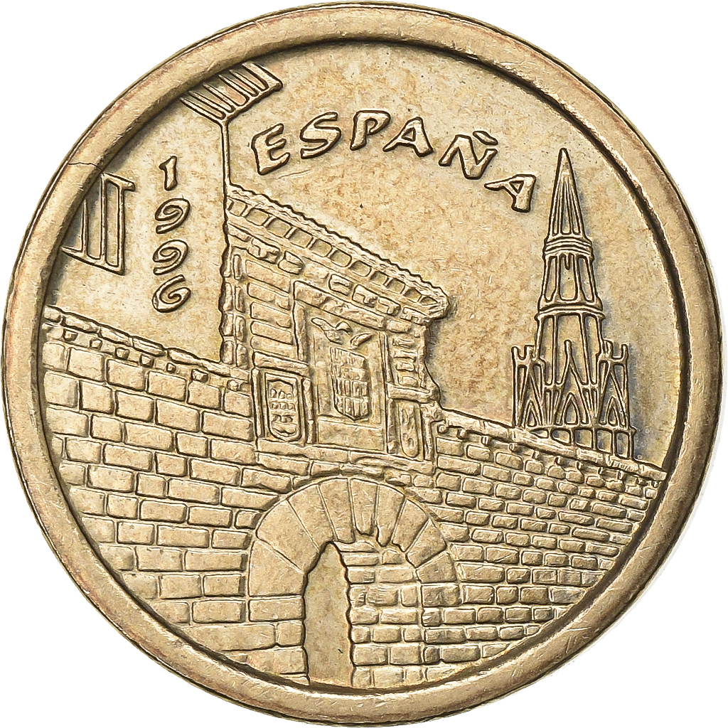 Spain, Juan Carlos I, 5 Pesetas, 1996, Madrid, Aluminum-Bronze, AU