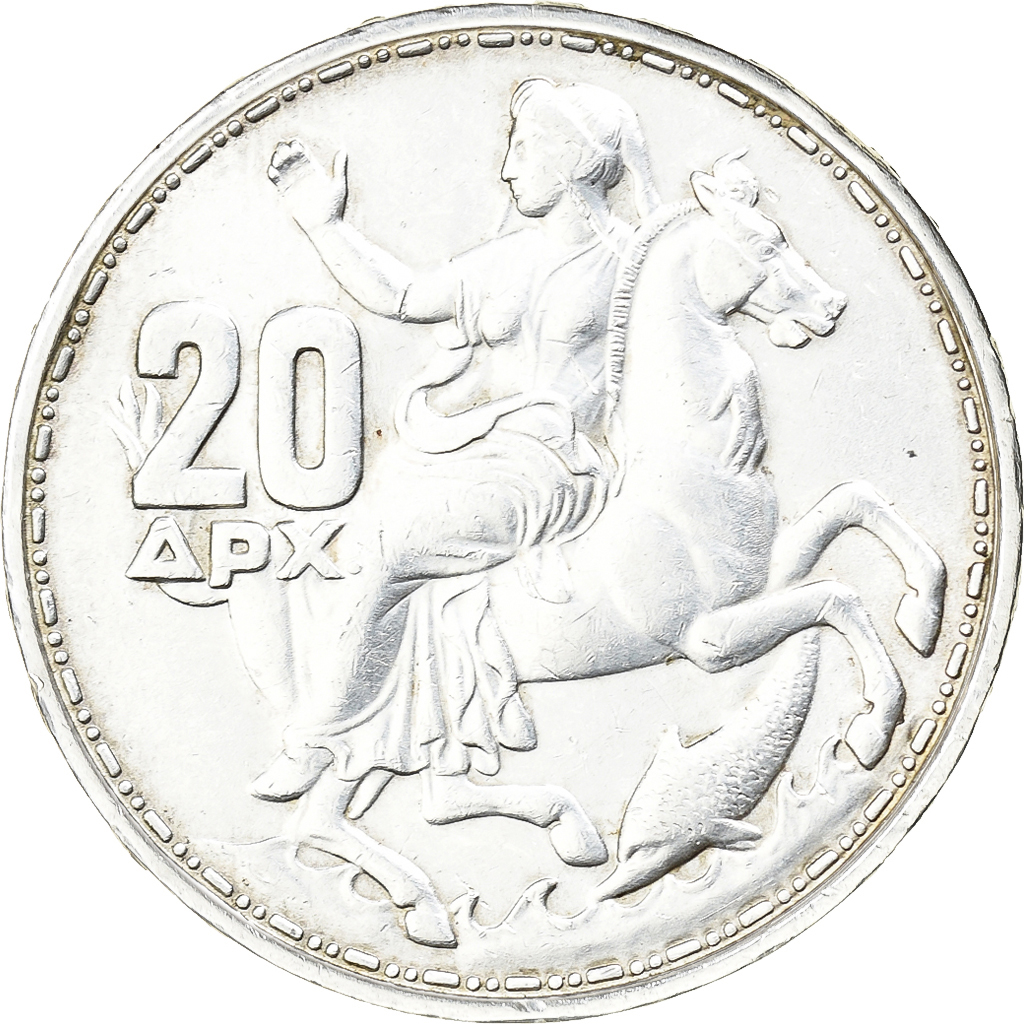 Greece, Paul I, 20 Drachmai, 1960, Athens, Silver, , KM:85