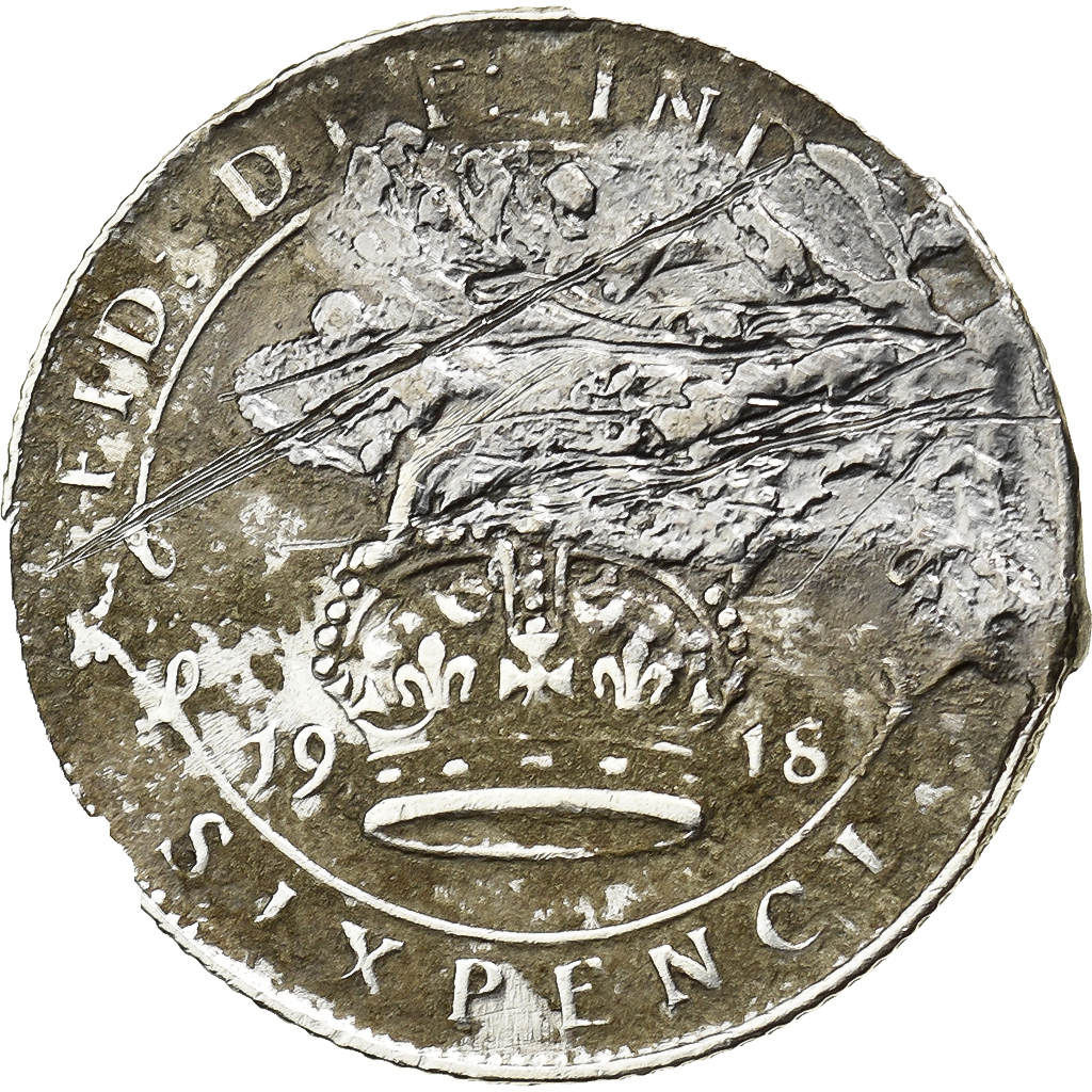 Great Britain, George V, 6 Pence, 1918, Silver, , KM:815