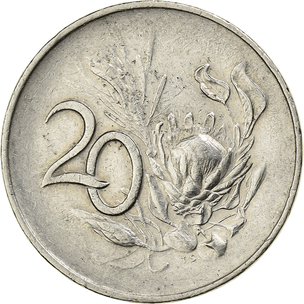 South Africa, 20 Cents, 1965, Nickel, , KM:69.1