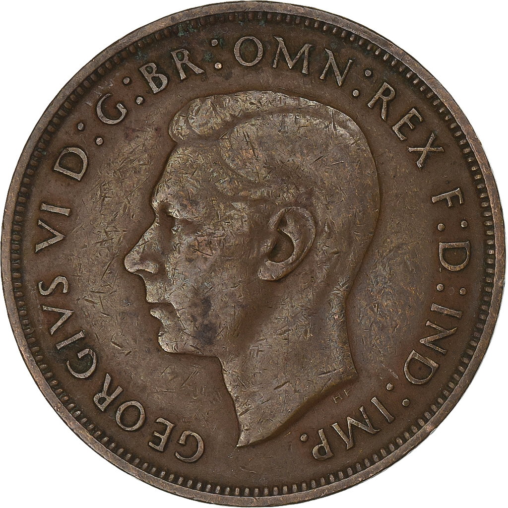 Great Britain, George VI, Penny, 1946, Bronze, , KM:845
