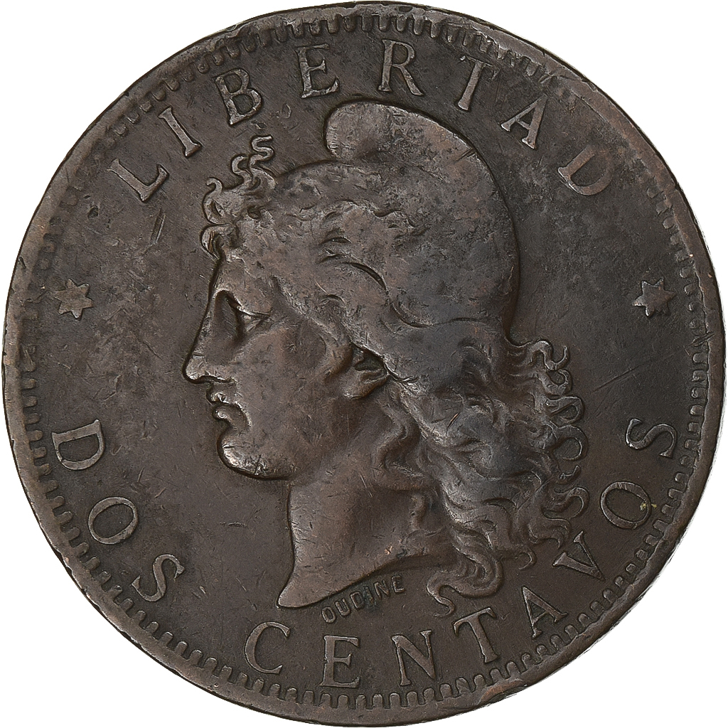 Argentina, 2 Centavos, 1883, Bronze, , KM:33