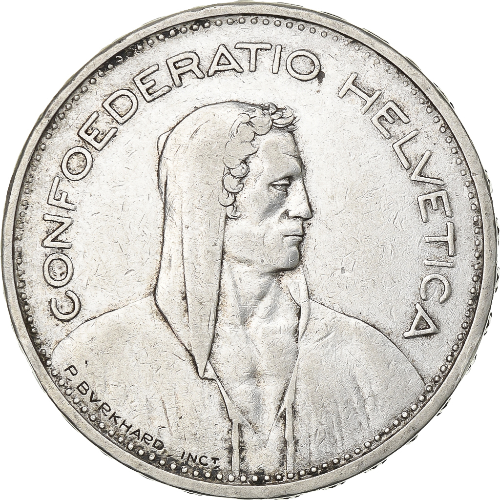 Switzerland, 5 Francs, 1933, Bern, Silver, , KM:40