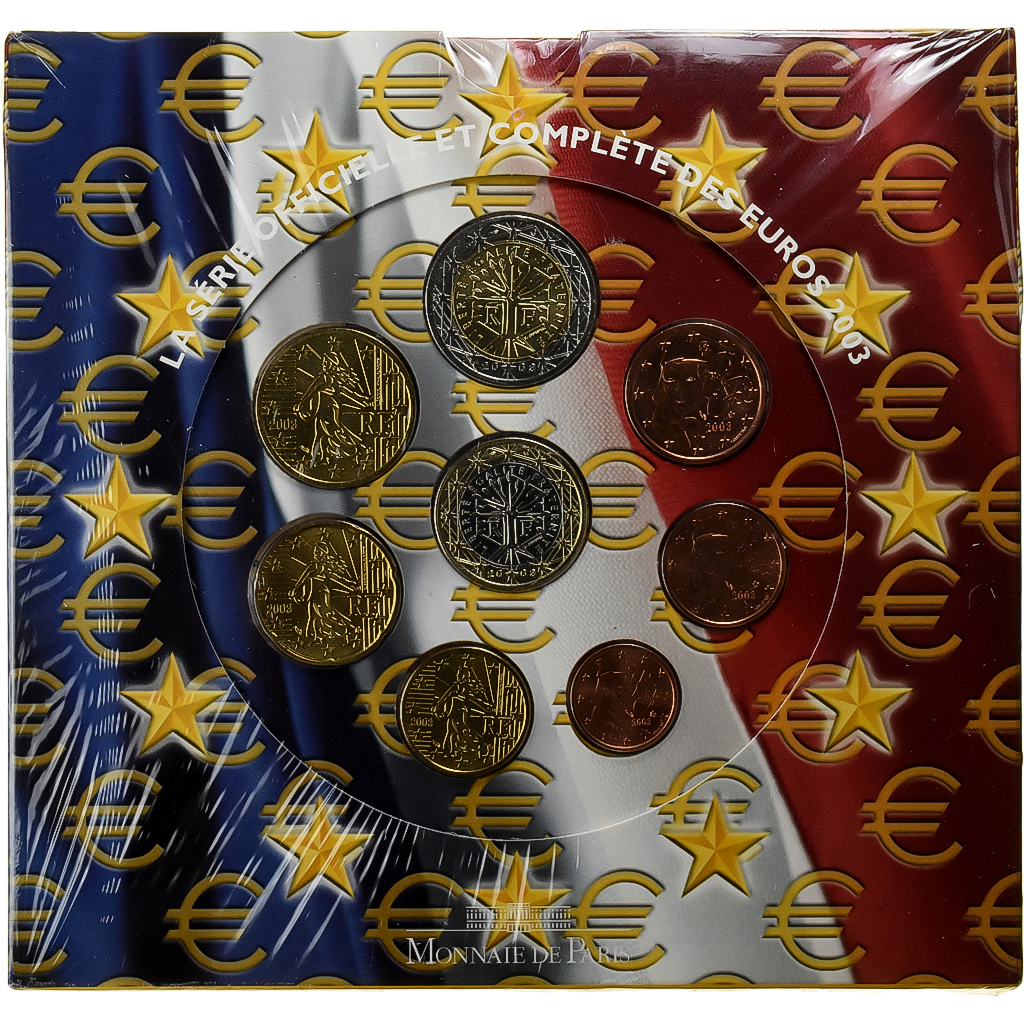 France, Coffret 1c. à 2€, BU, 2003, Monnaie de Paris, 