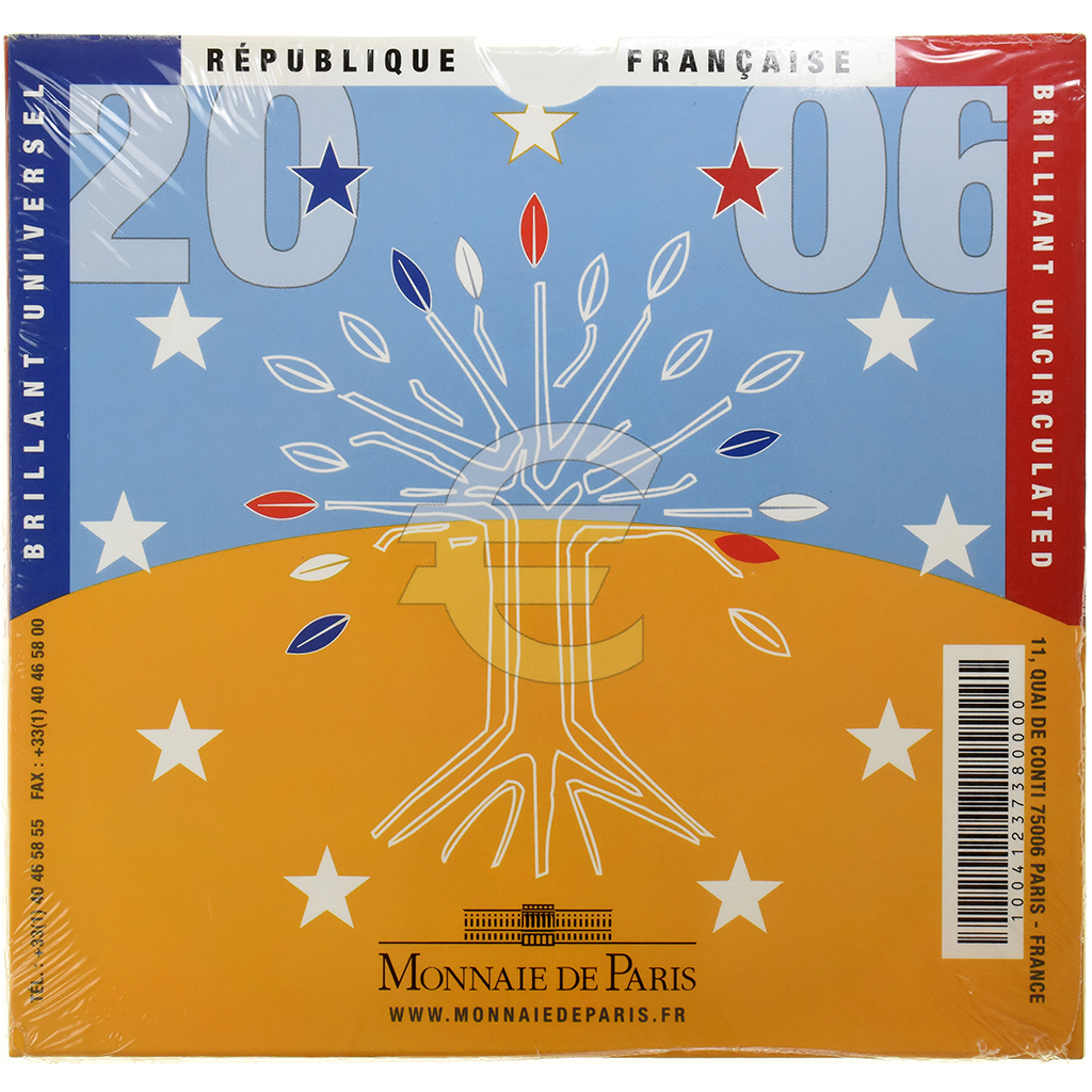 Frankreich, Coffret 1c. à 2€, BU, 2006, Monnaie de Paris, STGL
