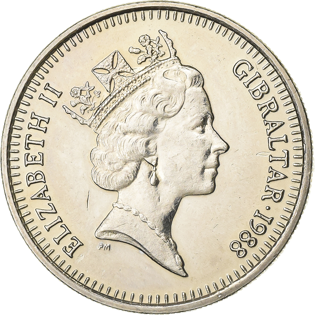 Gibraltar, Elizabeth II, 5 Pence, 1988, Pobjoy Mint, Copper-nickel, 