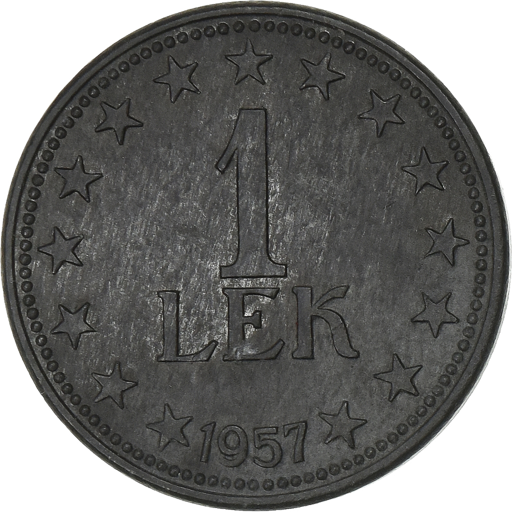 Albania, Lek, 1957, Zinc, , KM:36