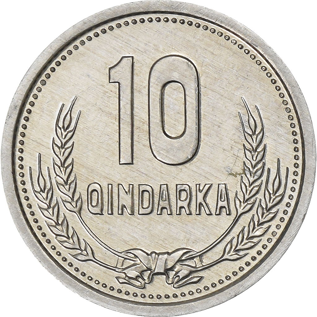 Albania, 10 Qindarka, 1988, Aluminum, AU, KM:60