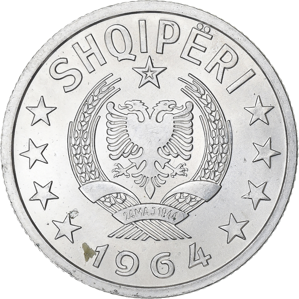 Albania, 20 Qindarka, 1964, Aluminum, , KM:41