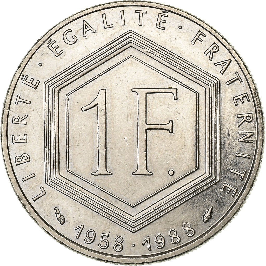 France, Franc, Charles de Gaulle, 1988, Paris, Nickel, , Gadoury:475
