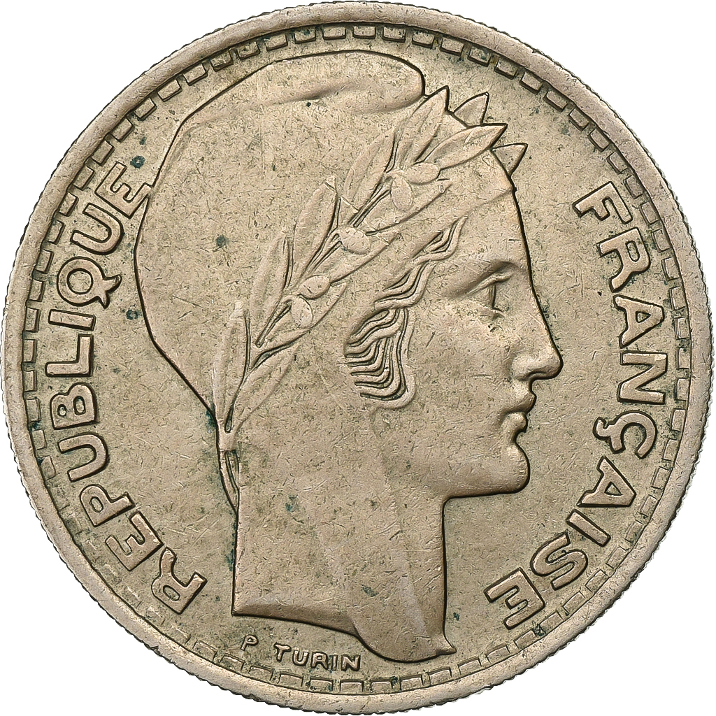 France, 10 Francs, Turin, 1945, Paris, Copper-nickel, , Gadoury:810