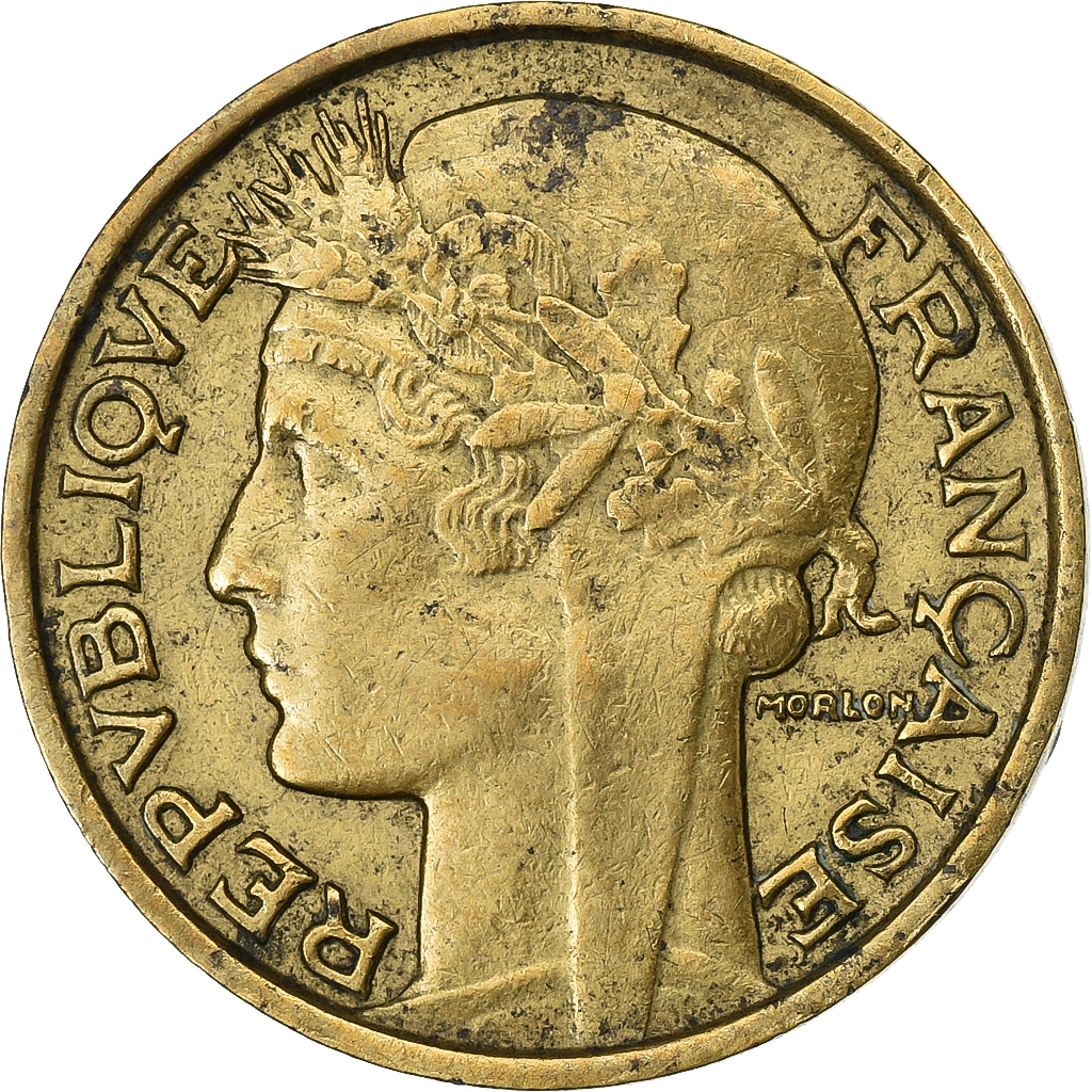 France, 50 Centimes, Morlon, 1932, Paris, Aluminum-Bronze, 