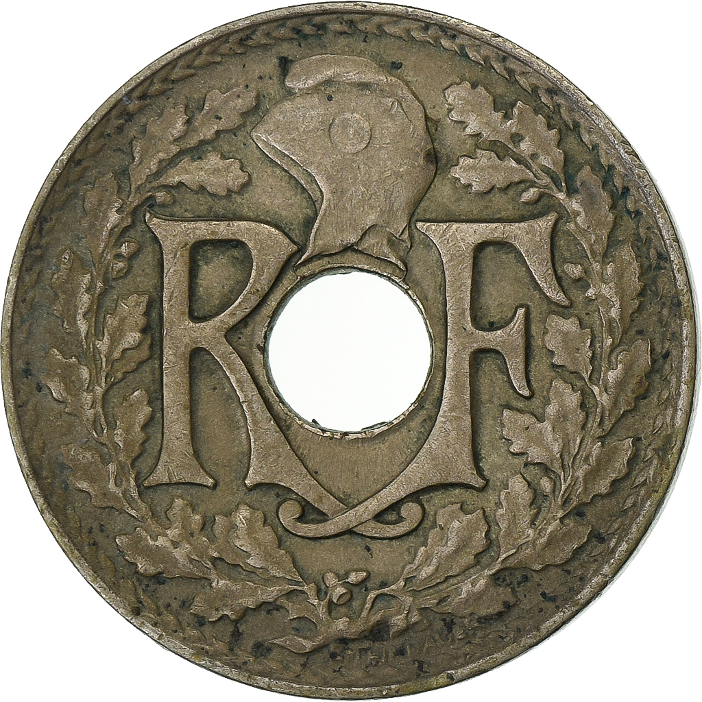 France, 5 Centimes, Lindauer, 1920, Paris, Copper-nickel, 