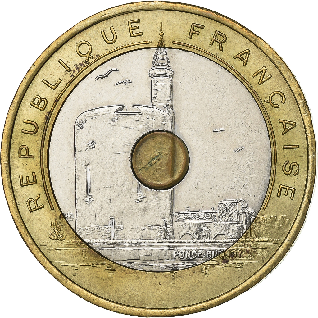 France, 20 Francs, Jeux Méditerranéens, 1993, Paris, Tri-Metallic, 