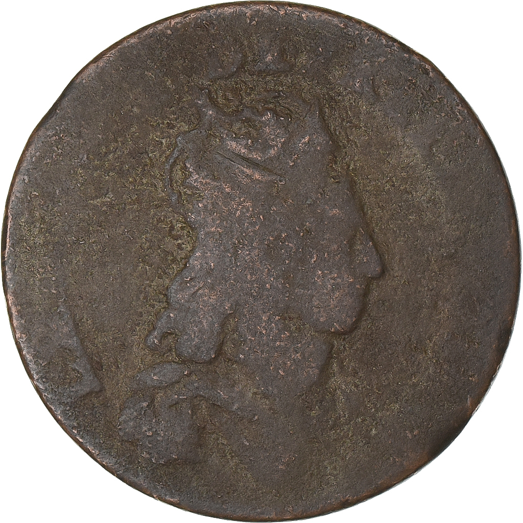 France, Louis XIV, Liard de France, Meung-sur-Loire, Copper, 