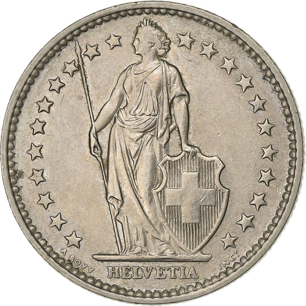 Switzerland, 2 Francs, 1970, Bern, Copper-nickel, , KM:21a.1