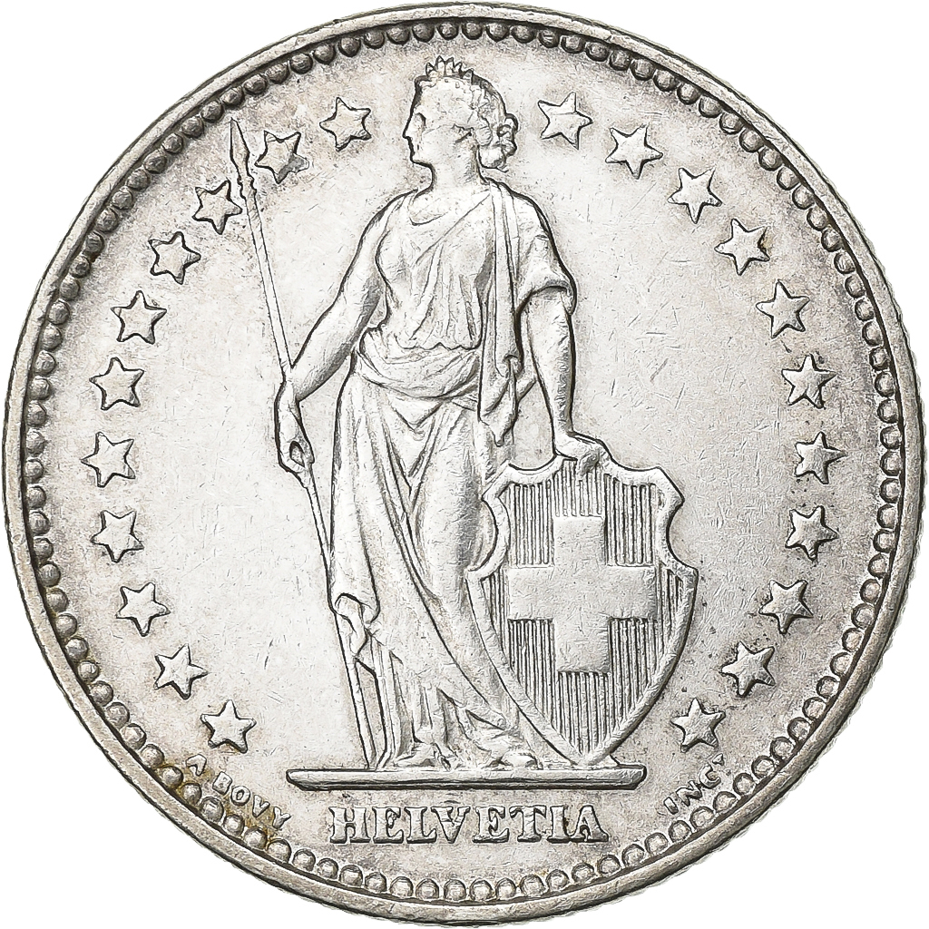 Switzerland, 2 Francs, 1921, Bern, Silver, , KM:21