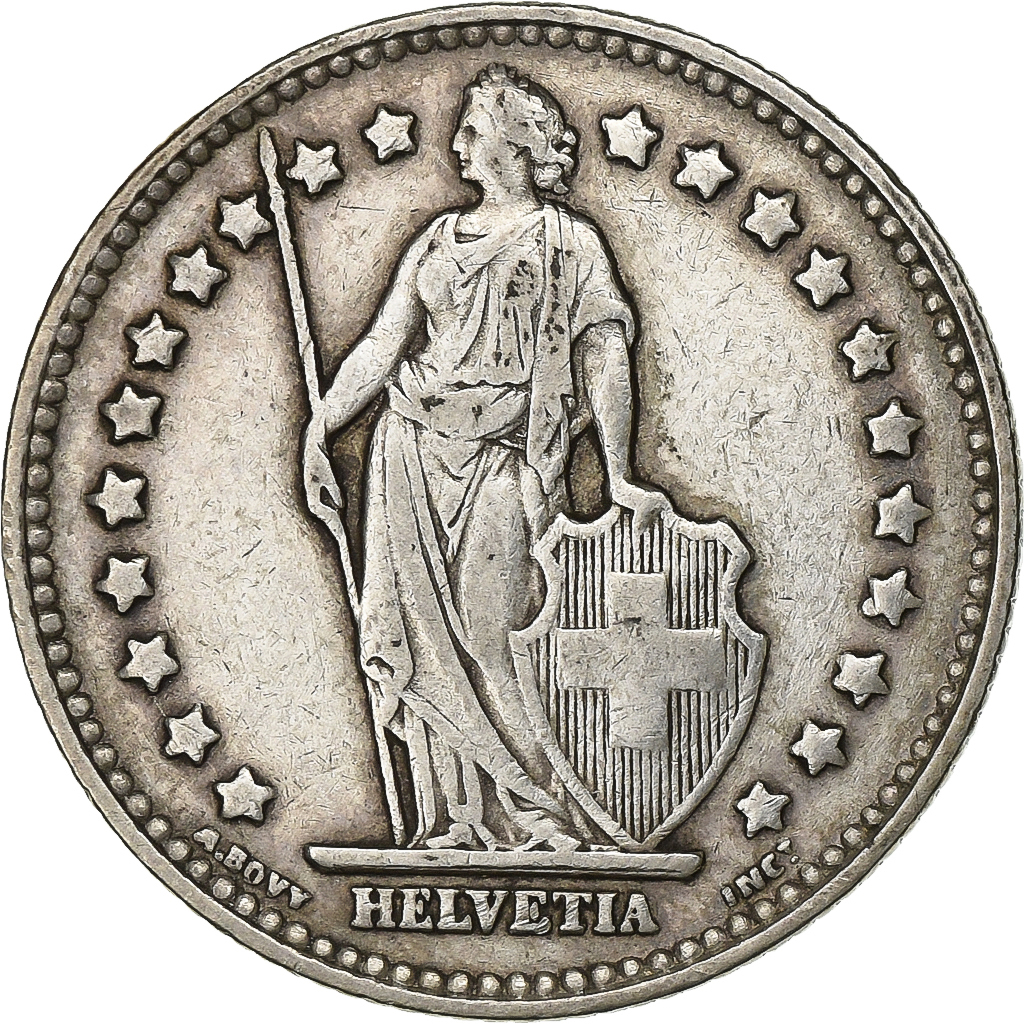 Switzerland, Franc, 1934, Bern, Silver, , KM:24