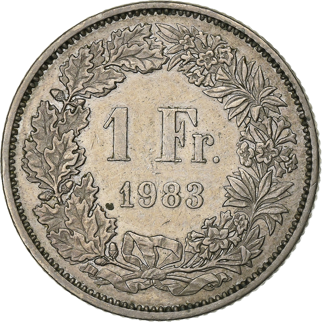 Switzerland, Franc, 1983, Bern, Copper-nickel, , KM:24a.3