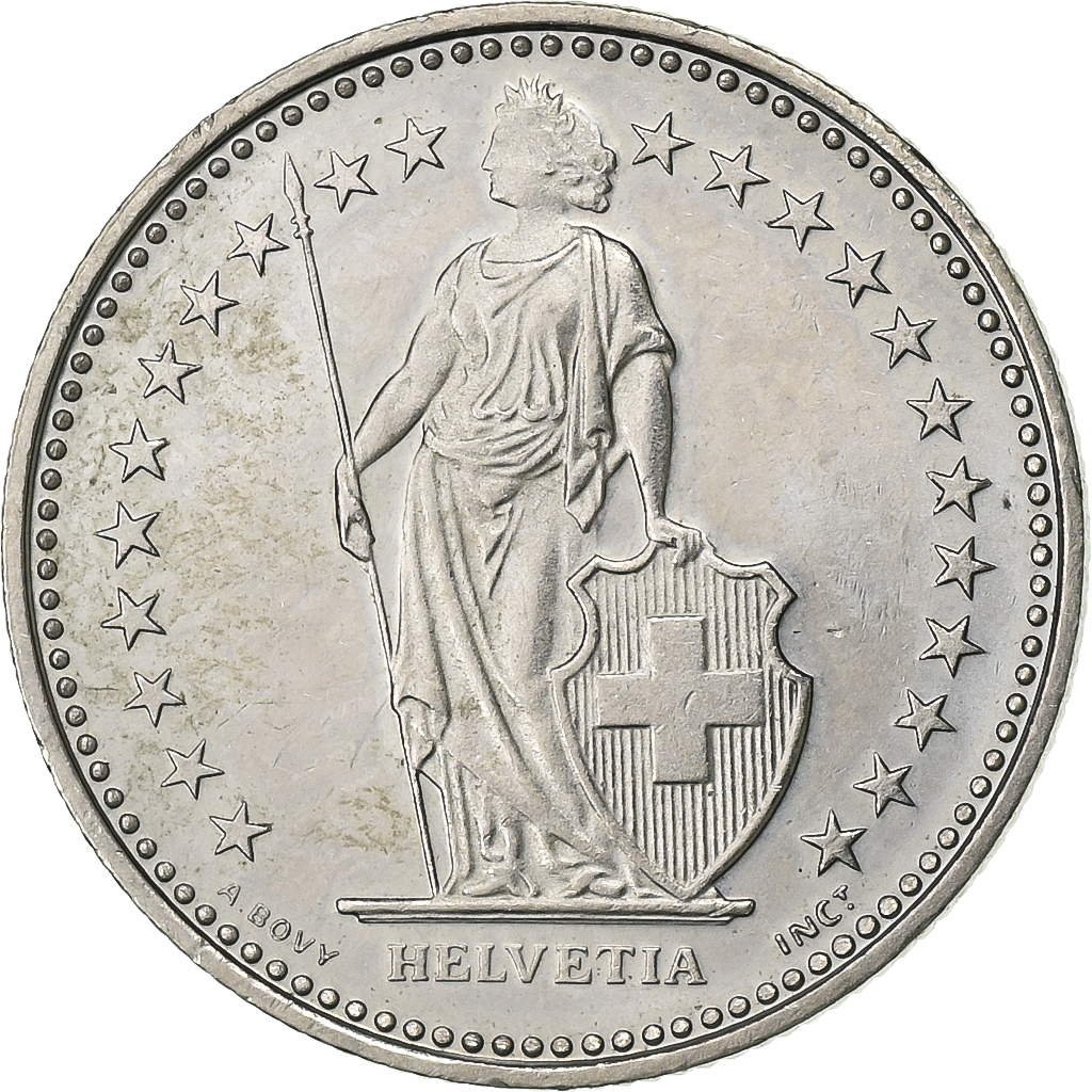 Zwitserland, 1/2 Franc, 1989, Bern, Cupro-nikkel, PR, KM:23a.3