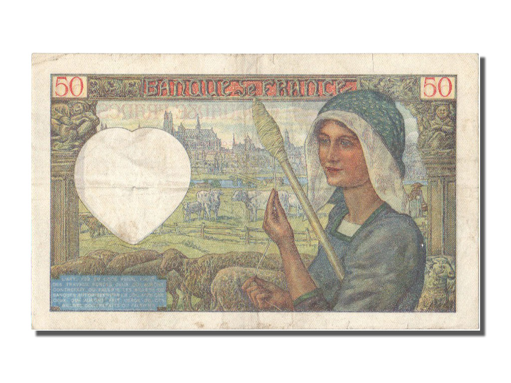 Banknote, France, 50 Francs, 50 F 1940-1942 ''Jacques Coeur'', 1941, 1941-05-08