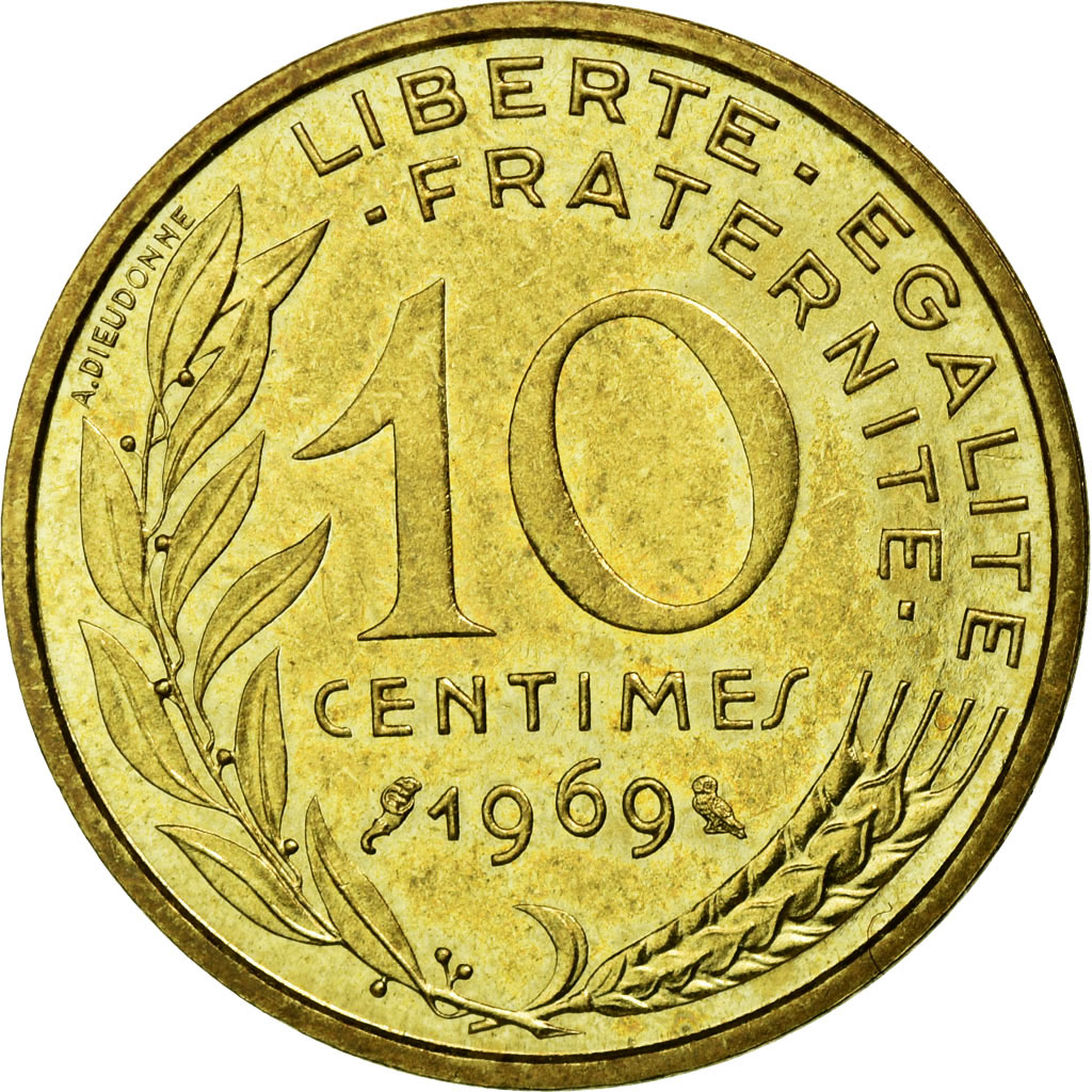Coin, France, Marianne, 10 Centimes, 1969, , Aluminum-Bronze