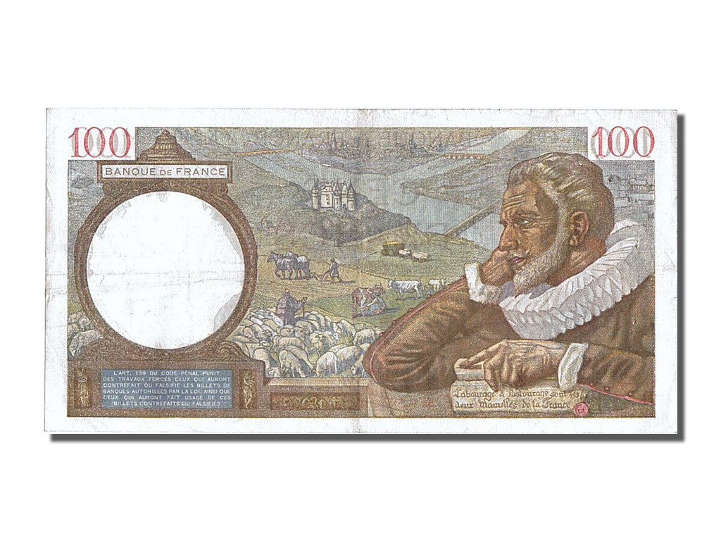 Banknote, France, 100 Francs, 100 F 1939-1942 ''Sully'', 1941, 1941-09-04