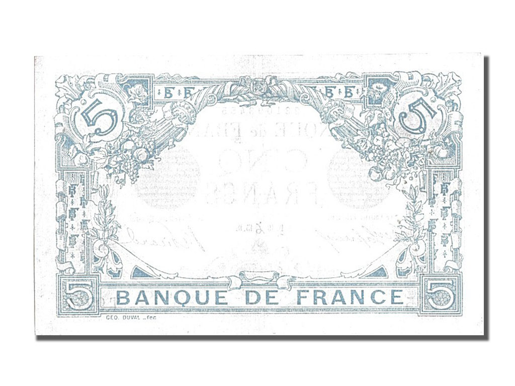 Banknote, France, 5 Francs, 5 F 1912-1917 ''Bleu'', 1915, 1915-12-10