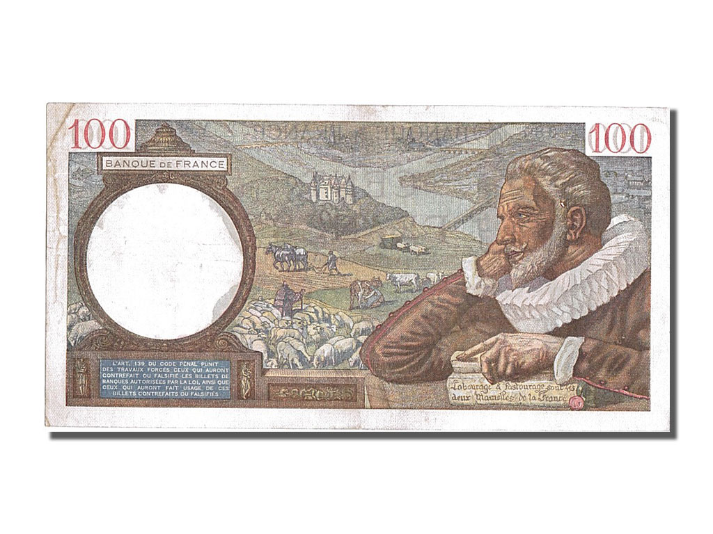 Banknote, France, 100 Francs, 100 F 1939-1942 ''Sully'', 1940, 1940-04-18