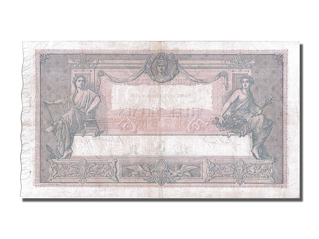 Banknote, France, 1000 Francs, 1 000 F 1889-1926 ''Bleu et Rose'', 1919